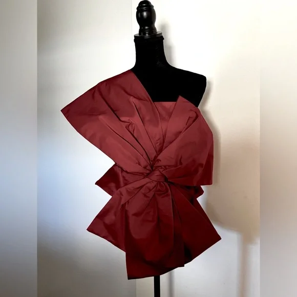 H&M BOW-FRONT TOP RED - Picture 2 of 12